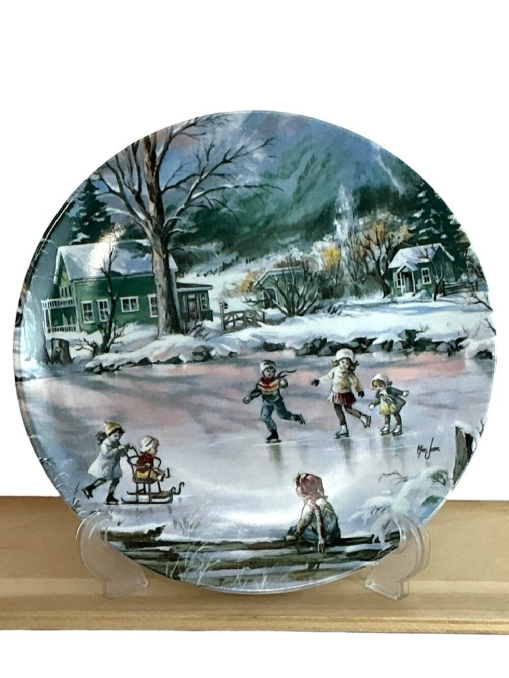 Collector Plate “Seems Like Yesterday ” Mimi Jobe Nostalgic Vintage 1990 8 1/2”